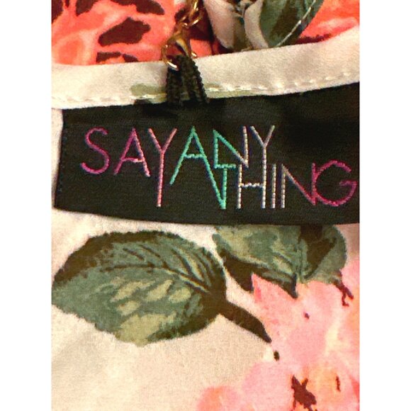 Say Anything Floral Print Off Shoulder Blouse With Necklace Size M - Picture 5 of 7